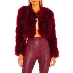 Bubish Revolve Wine Fur Jacket
